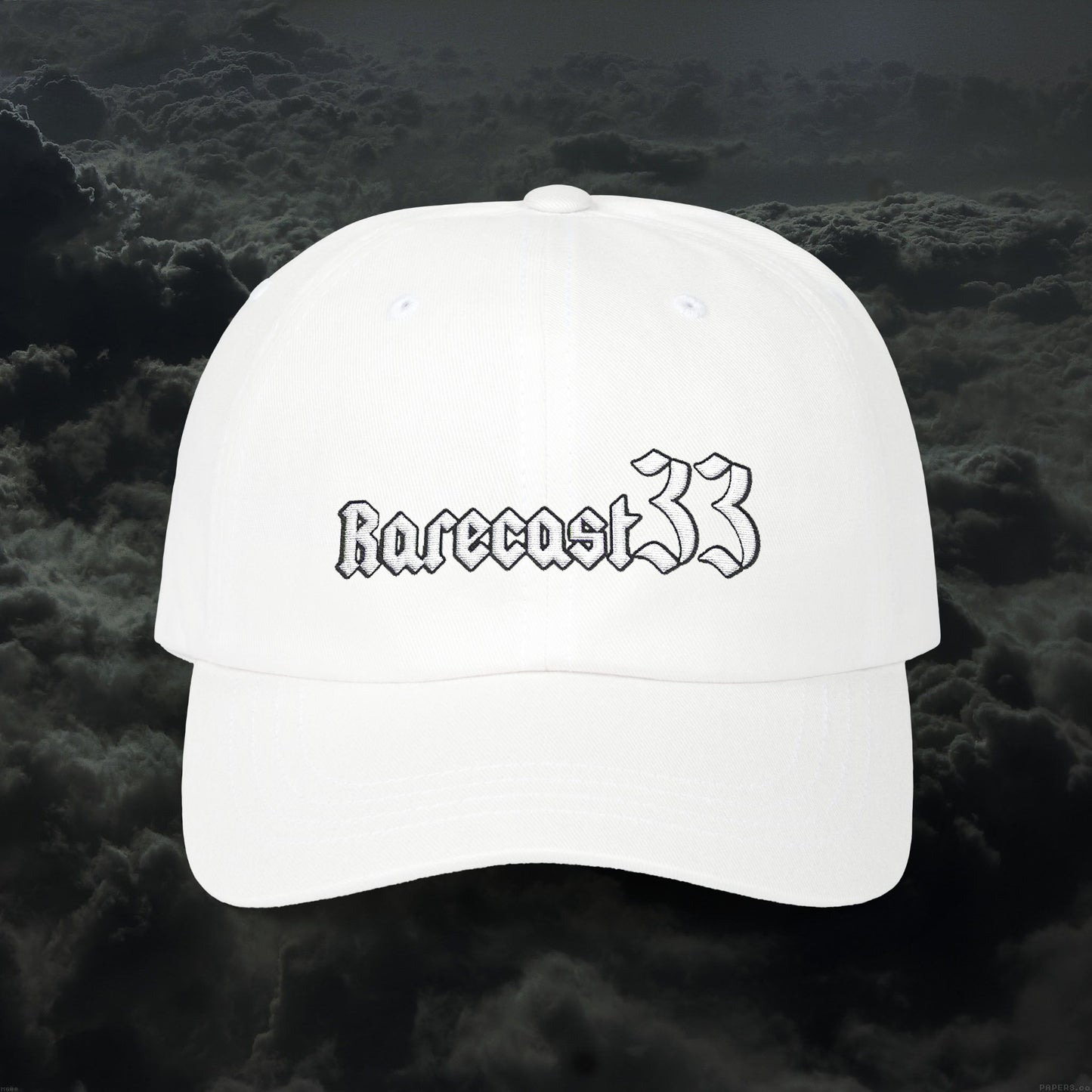 Rarecast33 "White-out" Logo Cap